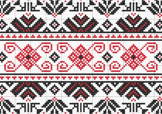 Схема вышивки крестиком "Традиционный украинский орнамент"