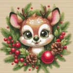 Схема вышивки крестиком: "Рождественский олененок"