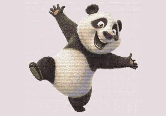 Схема вышивки крестиком "Веселая панда"