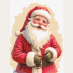 Схема вышивки крестиком "Веселый Санта-Клаус"