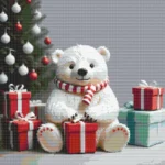 Схема вишивки хрестиком "Новорічний ведмедик"