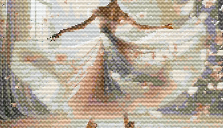 Схема вишивки хрестиком: "Балерина"