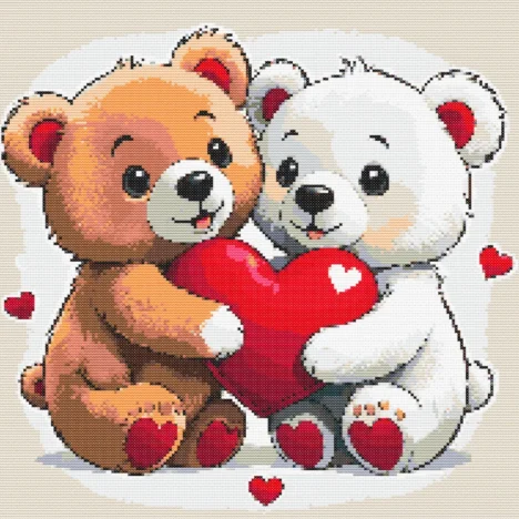 Схема вишивки хрестиком: “Вірні друзі песики”