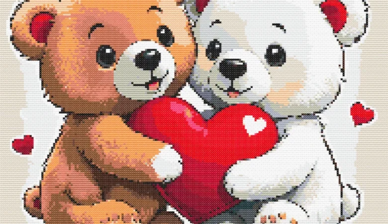 Схема вишивки хрестиком "Будь моєю валентинкою"