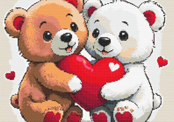 Схема вышивки крестиком "Будь моей валентинкой"
