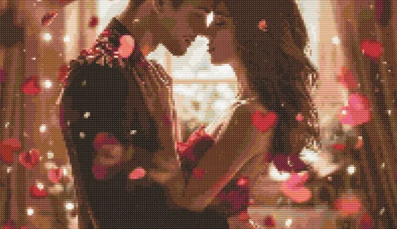 Схема вишивки хрестиком: "День Святого Валентина"