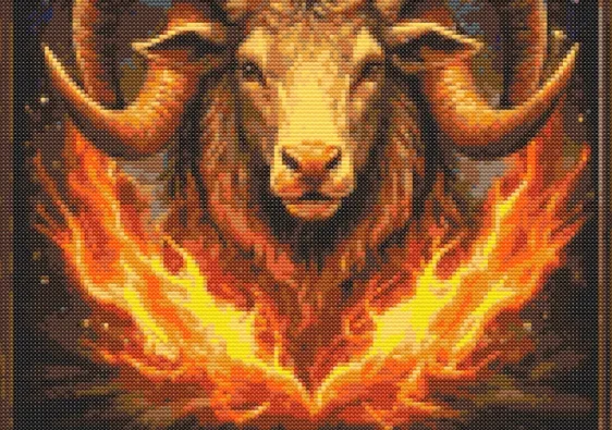 Схема вышивки крестиком: "Знак зодиака Овен"