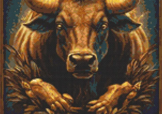 Схема вышивки крестиком: "Знак зодиака Телец"