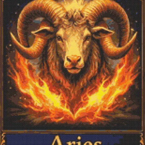 Схема вишивки хрестиком: “Знак зодіаку Телець”