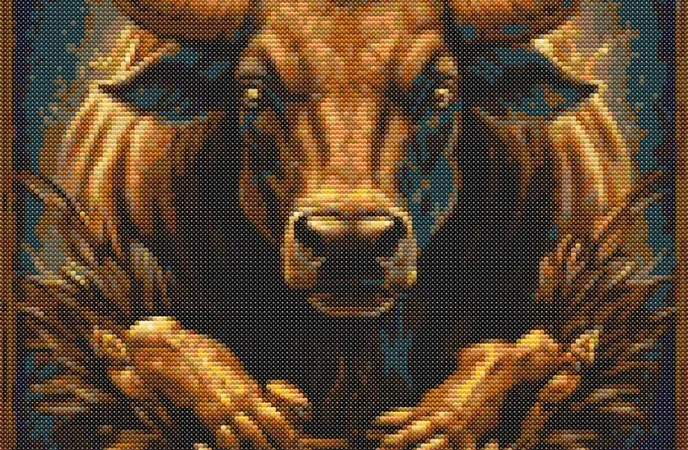 Схема вишивки хрестиком: "Знак зодіаку Телець"