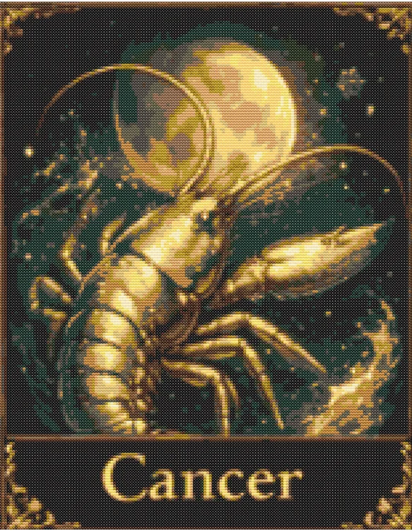 Схема вишивки четвертого знака зодіаку Рак