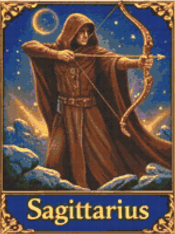 Схема вышивки девятого знака зодиака Стрелец