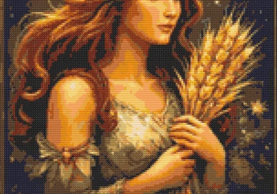 Схема вышивки крестиком: "Знак зодиака Дева"