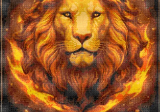 Схема вышивки крестиком: "Знак зодиака Лев"