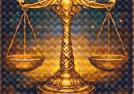 Схема вышивки крестиком: "Знак зодиака Весы"