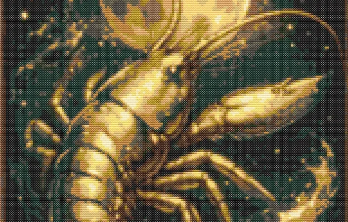 Схема вишивки хрестиком: "Знак зодіаку Рак"