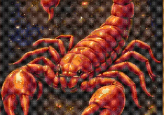 Схема вишивки хрестиком: "Знак зодіаку Скорпіон"