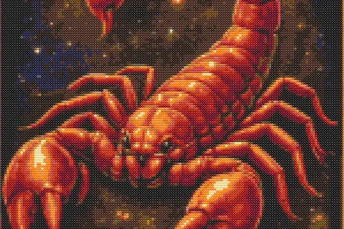 Схема вишивки хрестиком: "Знак зодіаку Скорпіон"