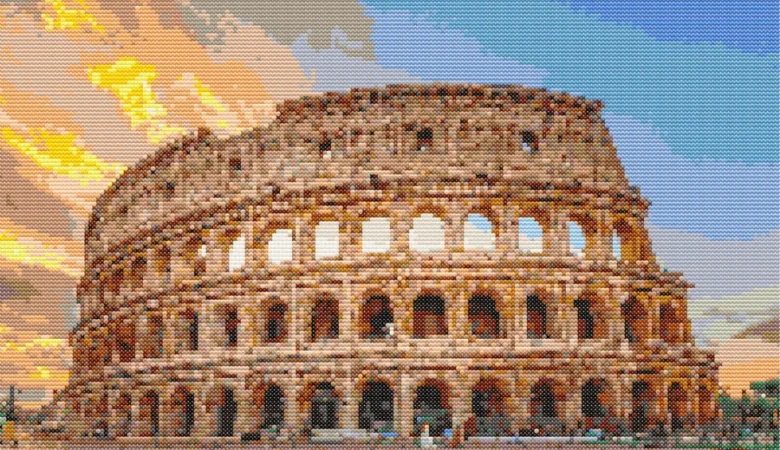 Схема вышивки крестиком: "Колизей"