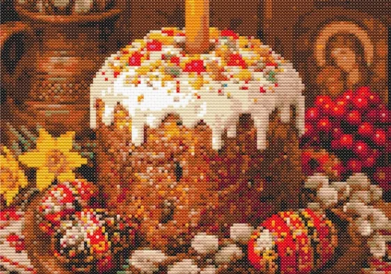 Схема вишивки хрестиком: "Український Великдень"