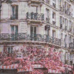 Схема вышивки крестиком: "Улицы Парижа"