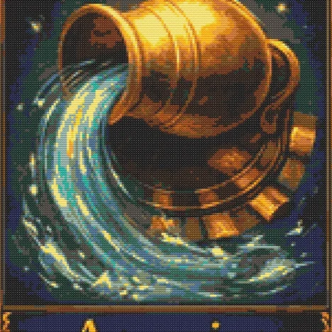 Схема вишивки хрестиком: “Знак зодіаку Риби”