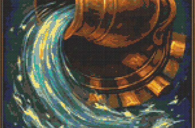 Схема вишивки хрестиком: "Знак зодіаку Водолій"