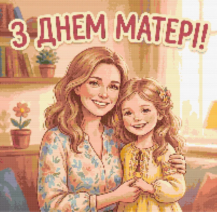 Схема вишивки до Дня Матері