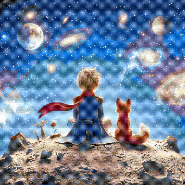 Схема вышивки Маленького принца с Лисом
